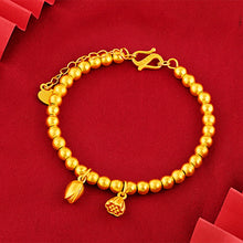 Load image into Gallery viewer, Simple Lotus Lotus Pod Women Alluvial Gold Bangles Personality Fashion Lucky Beads Elegant Gold Bracelet Jewelry Accessories
