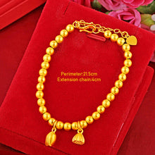 Load image into Gallery viewer, Simple Lotus Lotus Pod Women Alluvial Gold Bangles Personality Fashion Lucky Beads Elegant Gold Bracelet Jewelry Accessories
