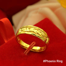 Load image into Gallery viewer, Simple Dragon and Phoenix Ring Women Men Alluvial Gold Personality Fashion Lucky Couple Elegant Gold Ring Jewelry Accessories
