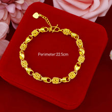 Load image into Gallery viewer, Fashion Alluvial Gold Bracelet Exquisite Hollow Out Sand Gold heart Simple Lucky Heart Bracelet Women Jewelry Accessories
