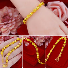 Load image into Gallery viewer, Fashion Alluvial Gold Bracelet Exquisite Hollow Out Sand Gold heart Simple Lucky Heart Bracelet Women Jewelry Accessories
