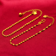Load image into Gallery viewer, Fashion Water Wave Alluvial Gold Bell Bracelet Female Bangle Elegant Simple Lucky Bracelet Women Jewelry Gift Accessories
