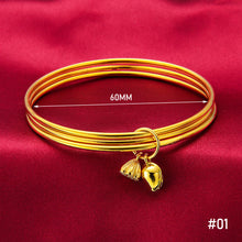 Load image into Gallery viewer, Fashion Multilayer Alluvial Gold Lotus Flower Bracelet Female Bangle Elegant Simple Lucky Bracelet Women Jewelry Gift Accessories
