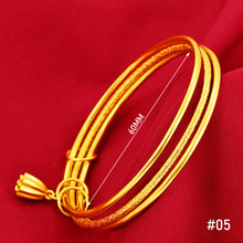Load image into Gallery viewer, Fashion Multilayer Alluvial Gold Lotus Flower Bracelet Female Bangle Elegant Simple Lucky Bracelet Women Jewelry Gift Accessories
