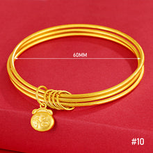 Load image into Gallery viewer, Fashion Multilayer Alluvial Gold Lotus Flower Bracelet Female Bangle Elegant Simple Lucky Bracelet Women Jewelry Gift Accessories
