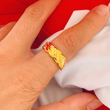 Load image into Gallery viewer, Fashion Alluvial Gold Ring Open Flower Glossy Ring Sand Gold Elegant Simple Lucky Adjustable Ring Women Jewelry Gift Accessories
