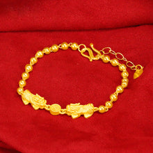 Load image into Gallery viewer, Fashion Alluvial Gold Bracelet Double PiXiu Beads Sand Gold Simple Lucky Heart Bracelet Women Jewelry Accessories
