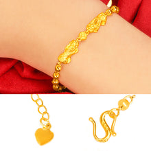 Load image into Gallery viewer, Fashion Alluvial Gold Bracelet Double PiXiu Beads Sand Gold Simple Lucky Heart Bracelet Women Jewelry Accessories
