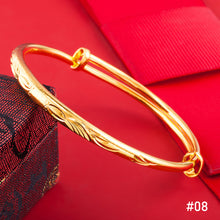 Load image into Gallery viewer, Adjustable Alluvial Gold Vietnamese Sand Gold Frosted Glossy Gypsophila Bangle Creative Women Bracelet Jewelry Accessories
