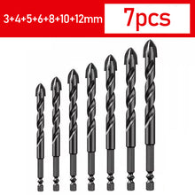 Load image into Gallery viewer, Drill Bits Set Glass Ceramic Concrete Hole Opener Brick Hard Alloy Triangle Bit Tool Kit Multifunctional Drilling Tools
