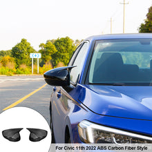 Load image into Gallery viewer, 2Pcs Car Rear View Side Mirror Cover Rearview Caps For Honda For Civic 11th 2022 ABS Carbon Fiber Style
