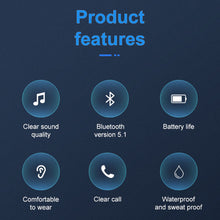 Load image into Gallery viewer, Bluetooth Business Earphone YYK-530-2 Wireless Hands-Free Headphone Ear-Hook Adjustable Headset Sports Waterproof Earbuds With Mic
