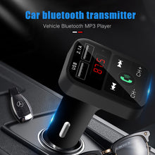 Load image into Gallery viewer, Bluetooth Wireless Car kit Handfree LCD FM Transmitter Dual USB Car Charger 2.1A MP3 Music TF Card U disk AUX Player
