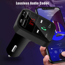 Load image into Gallery viewer, Bluetooth Wireless Car kit Handfree LCD FM Transmitter Dual USB Car Charger 2.1A MP3 Music TF Card U disk AUX Player
