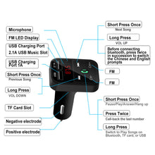 Load image into Gallery viewer, Bluetooth Wireless Car kit Handfree LCD FM Transmitter Dual USB Car Charger 2.1A MP3 Music TF Card U disk AUX Player
