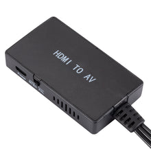 Load image into Gallery viewer, HDMI To RCA AV/CVBS Adapter HD Video Converter Box HDMI to RCA AV/CVSB L/R Video 1080P Mini HDMI to AV Support NTSC PAL
