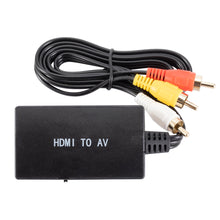 Load image into Gallery viewer, HDMI To RCA AV/CVBS Adapter HD Video Converter Box HDMI to RCA AV/CVSB L/R Video 1080P Mini HDMI to AV Support NTSC PAL
