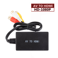 Load image into Gallery viewer, RCA to HDMI Converter, Composite to HDMI Adapter Support 1080P PAL/NTSC Compatible with PS one, PS3 PS2 STB Xbox VHS DVD VCR
