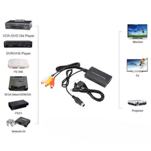 Load image into Gallery viewer, AV SVIDEO RCA to HDMI-compatible Adapter For HDTV DVD STB, Compatible with PS2/ PS3, 1080P/720P AV S-VIDEO Video Converter
