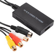Load image into Gallery viewer, AV SVIDEO RCA to HDMI-compatible Adapter For HDTV DVD STB, Compatible with PS2/ PS3, 1080P/720P AV S-VIDEO Video Converter
