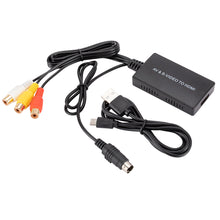 Load image into Gallery viewer, AV SVIDEO RCA to HDMI-compatible Adapter For HDTV DVD STB, Compatible with PS2/ PS3, 1080P/720P AV S-VIDEO Video Converter

