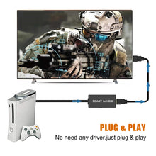 Load image into Gallery viewer, SCART to HDMI-compatible HD 720P/1080P Switch Converter with Cable, Wrugste Scart in HDMI-compatible Out Video Audio Converter
