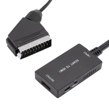 Load image into Gallery viewer, SCART to HDMI-compatible HD 720P/1080P Switch Converter with Cable, Wrugste Scart in HDMI-compatible Out Video Audio Converter

