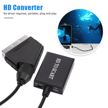 Load image into Gallery viewer, Scart to HDMI-compatible Converter 720P 1080P Video Audio Converter Adapter for HD TV DVD For Sky Box STB Plug and Play DC Cable

