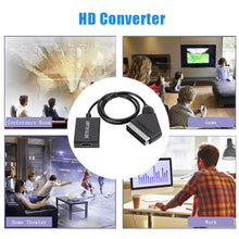 Load image into Gallery viewer, Scart to HDMI-compatible Converter 720P 1080P Video Audio Converter Adapter for HD TV DVD For Sky Box STB Plug and Play DC Cable
