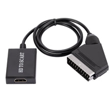 Load image into Gallery viewer, Scart to HDMI-compatible Converter 720P 1080P Video Audio Converter Adapter for HD TV DVD For Sky Box STB Plug and Play DC Cable
