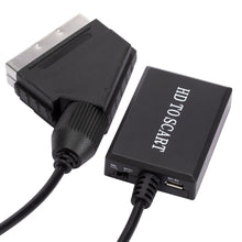 Load image into Gallery viewer, Scart to HDMI-compatible Converter 720P 1080P Video Audio Converter Adapter for HD TV DVD For Sky Box STB Plug and Play DC Cable
