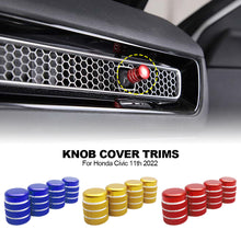 Load image into Gallery viewer, 4Pcs Aluminum Alloy Car Central Control Air Conditioner Volume Adjustment Knob Ring for Honda Civic 11th 2022 Accessories
