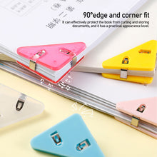 Load image into Gallery viewer, 5Pcs Cute Cartoon Style Transparent Triangle Clips Book Corner Clip Office Stationery Accessories Desk Organizer Kawaii Corner Clips
