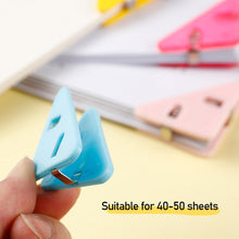 Load image into Gallery viewer, 5Pcs Cute Cartoon Style Transparent Triangle Clips Book Corner Clip Office Stationery Accessories Desk Organizer Kawaii Corner Clips
