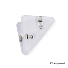 Load image into Gallery viewer, 5Pcs Cute Cartoon Style Transparent Triangle Clips Book Corner Clip Office Stationery Accessories Desk Organizer Kawaii Corner Clips
