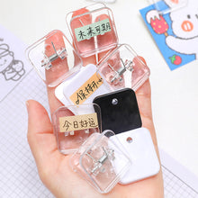 Load image into Gallery viewer, 5PCS Transparent Acrylic Clamp Paper Clips Ticket Holder Paper Documents Organizer Student School Office Supplies
