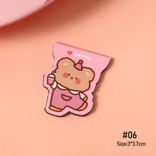 Load image into Gallery viewer, Cute Cartoon Bear Magnetic Bookmark Paper Clip Kawaii Rabbit Student Stationery Books Marker of Page School Office Supply
