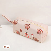 Load image into Gallery viewer, Cute Bear Large Capacity Handle Bag Simple Multi-Function Double Pencil Case Pen Organizer Pouch with Zip for Kids Boys Girls School Office Supplies
