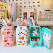 Load image into Gallery viewer, Kawaii Organizer Refrigerator Pen Holder Student Cute Large-capacity Desktop Organizer Storage Creative Tube Sweet Pencil Case
