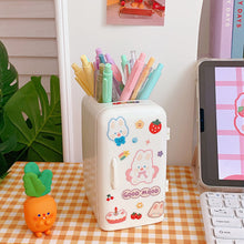 Load image into Gallery viewer, Kawaii Organizer Refrigerator Pen Holder Student Cute Large-capacity Desktop Organizer Storage Creative Tube Sweet Pencil Case
