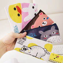 Load image into Gallery viewer, Cute Cartoon Animal Series Pencil Bag Portable Soft PU Pencil Case Stationery School Office Supplies for Kids Boys Girls
