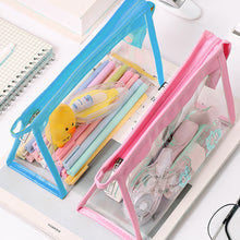 Load image into Gallery viewer, Waterproof Transparent Pencil Case Large Capacity PVC Pen Bag Cute Cartoon Travel Pouches Kawaii Cosmetic Bag Makeup Storage Stationery Box School Supplies
