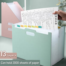 Load image into Gallery viewer, Portable Large A4 File Folder Organizer Bag Standing Accordions 13 Pockets Expanding Folder for Documents Office School Supplies
