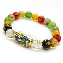 Load image into Gallery viewer, Thermochromic 3D Gold-plated Alluvial Gold Pixiu Beaded Bracelet Jewelry Obsidian Women Men Couple Lucky Bracelet Jewelry Accessories
