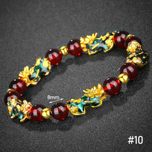 Load image into Gallery viewer, Vietnam Shajin 3D Temperature-sensitive Color-changing Pixiu Bracelet Obsidian Six-character Mantra Buddha Bead Bracelet
