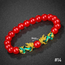Load image into Gallery viewer, Vietnam Shajin 3D Temperature-sensitive Color-changing Pixiu Bracelet Obsidian Six-character Mantra Buddha Bead Bracelet

