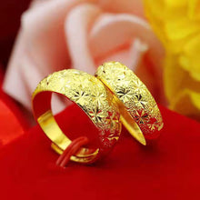 Load image into Gallery viewer, Fashion Vietnam Sand Gold Gypsophila Frosted Glossy Ring Elegant Open Ring Female Women Men Couple Ring Jewelry Accessories
