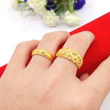 Load image into Gallery viewer, Fashion Vietnam Sand Gold Gypsophila Frosted Glossy Ring Elegant Open Ring Female Women Men Couple Ring Jewelry Accessories
