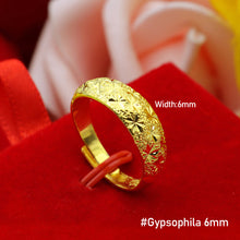 Load image into Gallery viewer, Fashion Vietnam Sand Gold Gypsophila Frosted Glossy Ring Elegant Open Ring Female Women Men Couple Ring Jewelry Accessories
