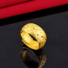Load image into Gallery viewer, Fashion Vietnam Sand Gold Gypsophila Lucky Ring Elegant Open Ring Glossy Frosted Female Women Ring Jewelry Accessories
